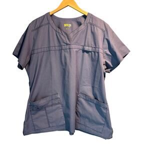 Wonder Flex Size XL Ladies Scrub top Blue Nurse Doc Healthcare Style #6208